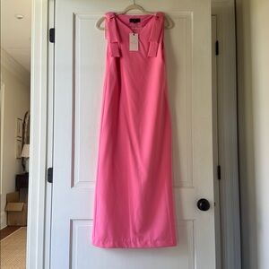 NEW With Tag Sleek Pink Sleeveless Slip On Maxi Dress By ABBEYGLASS